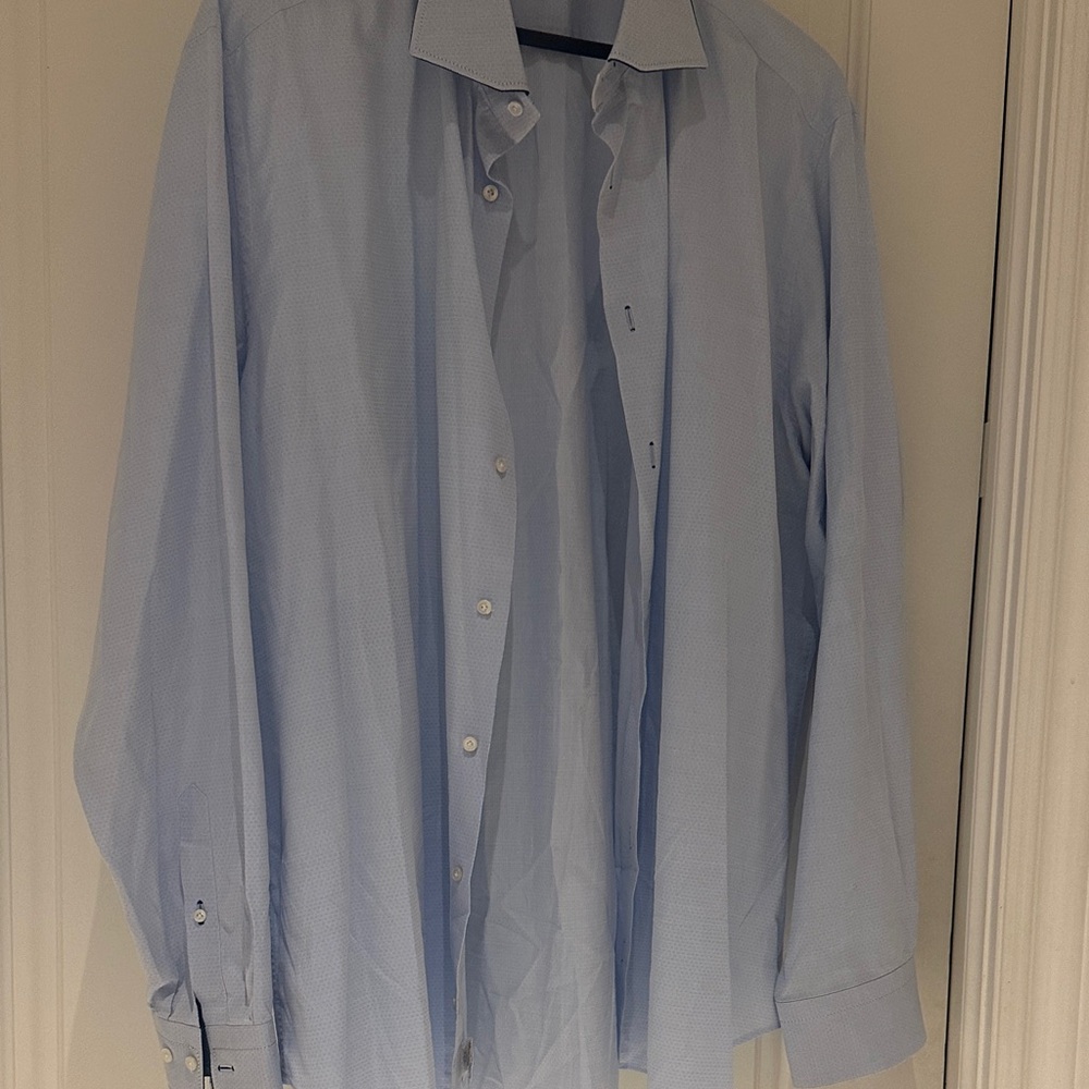 Pal Zileri Sky Blue Dress Shirt. Made in Italy.